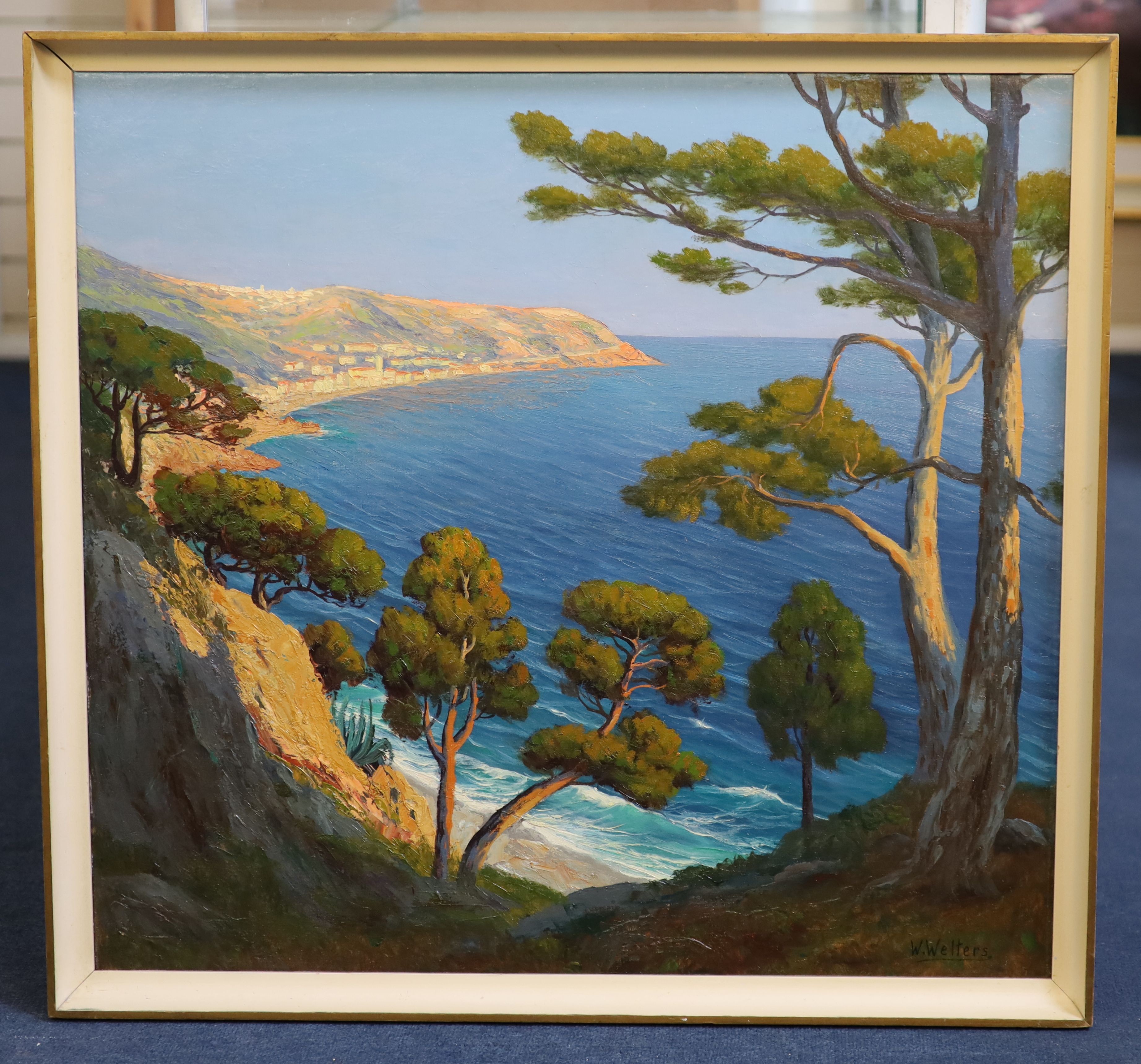 Willem Welters (1881-1972), Pine trees on the mediterranean coast, oil on canvas, 68 x 73cm